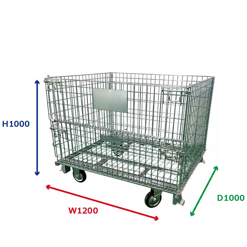 キャスター付きメッシュパレット　品番：CSMLーS7ーS
